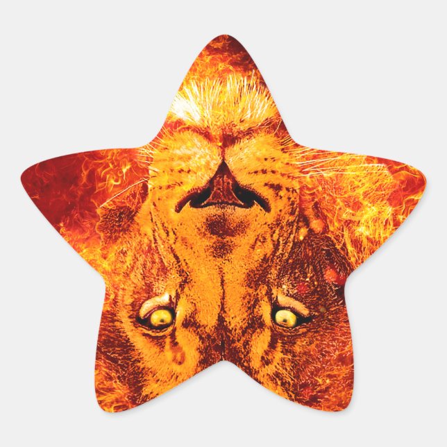 Sticker Étoile Lion flamand de Juda (Devant)