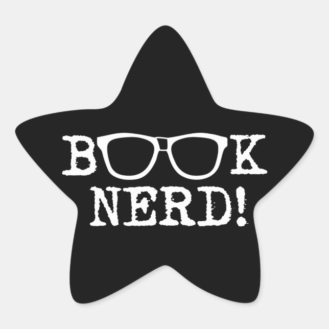 Sticker Étoile Livre Nerd (Devant)