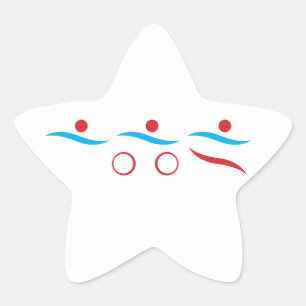 Sticker Étoile Logo du cool de triathlon