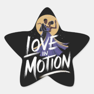 Sticker Étoile Love in Motion - Romantic African Dance Art