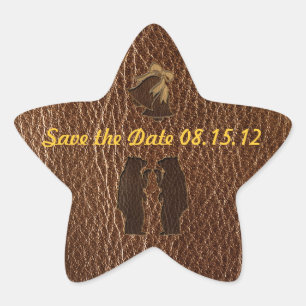 Sticker Étoile Mariage en cuir