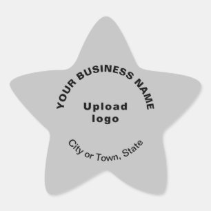 Sticker Étoile Marque d'affaires sur bâton en forme Gris Star