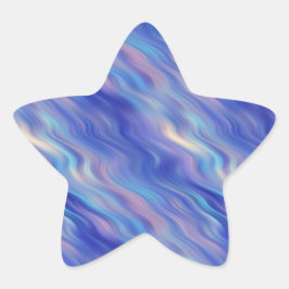 Sticker Étoile Matin Glory Blue Wavy Texture