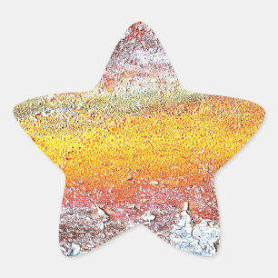 Sticker Étoile Métal Abstrait Rousty Antique Junk Style Fashion 
