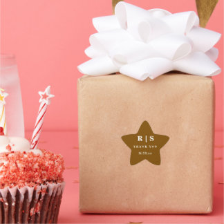 Sticker Étoile Minimal et chic | Sticleur Mariage Monogramme Brow