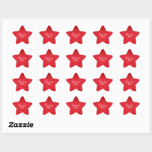 Sticker Étoile Modèle de pin's à revers avec design Bokeh rouge
