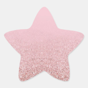 Sticker Étoile Modèle Élégant Rose Gold Pailleté Vide Tendance