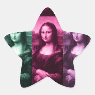Sticker Étoile Mona Lisa Rose vert violet