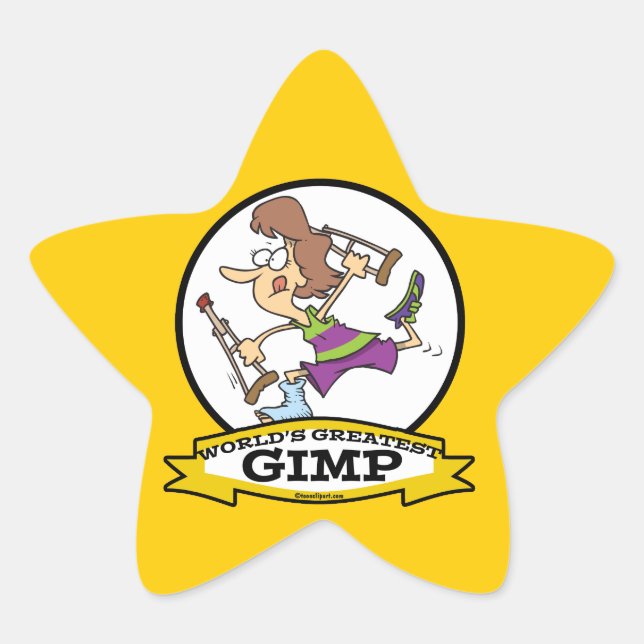 STICKER ÉTOILE MONDE LE PLUS GRAND GIMP WOMEN CARTOON (Devant)