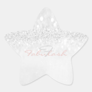 Sticker Étoile Monogramme de fille Parties scintillant étincelant