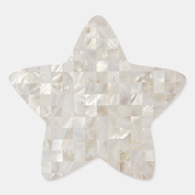 Sticker Étoile Mother of Pearl, Beige Light (Devant)