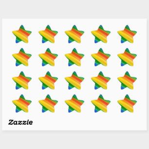 Sticker Étoile Motif arc-en-ciel coloré