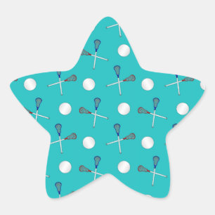 Sticker Étoile Motif de crosse turquoise