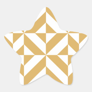 Sticker Étoile Motif de cube géométrique Cool profond