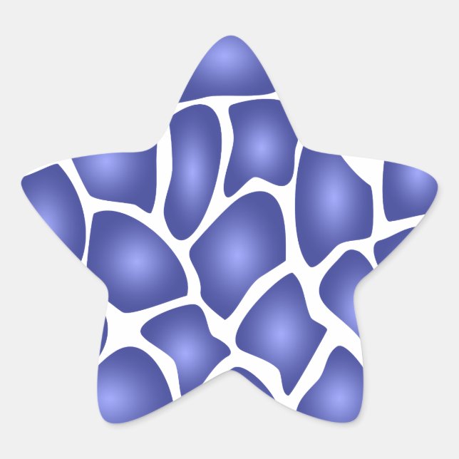 Sticker Étoile Motif de mosaïque aléatoire bleu profond (Devant)