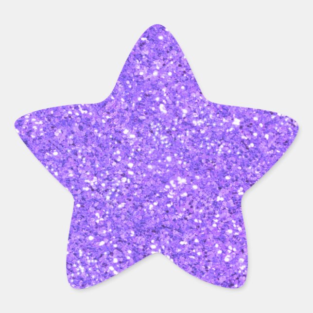 Sticker Étoile Motif de parties scintillant pétillant violet (Devant)