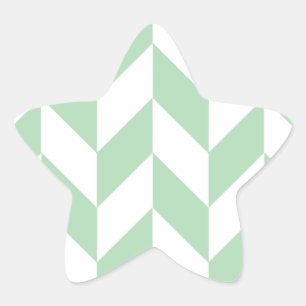 Sticker Étoile Motif de squelette vert à la menthe