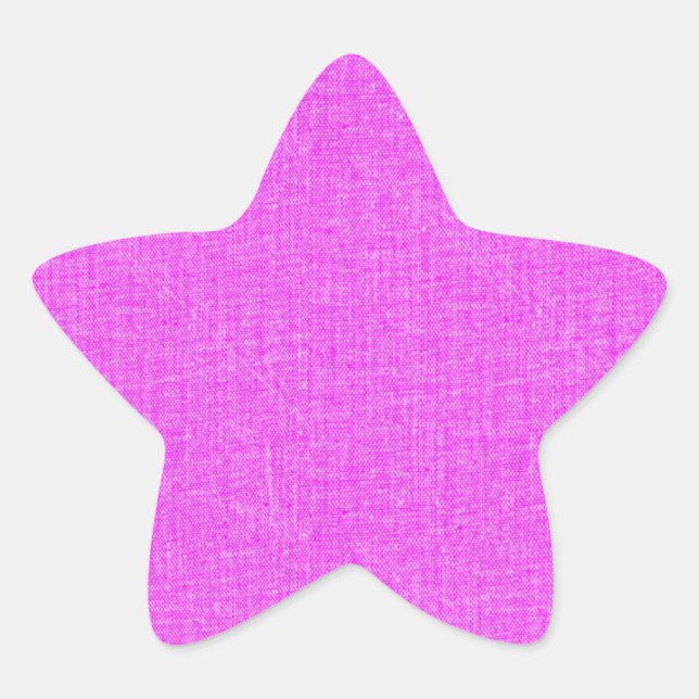 Sticker Étoile Motif texturé en tissu rose sur (Devant)