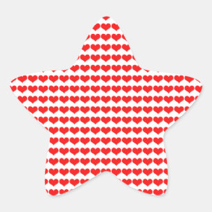 Sticker Étoile Motifs de cœur rouge Mariages Saint-Valentin Anniv