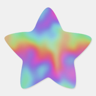 Sticker Étoile neo hypercouleur arc-en-ciel :