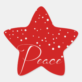Sticker Étoile Noël de la Paix Rouge
