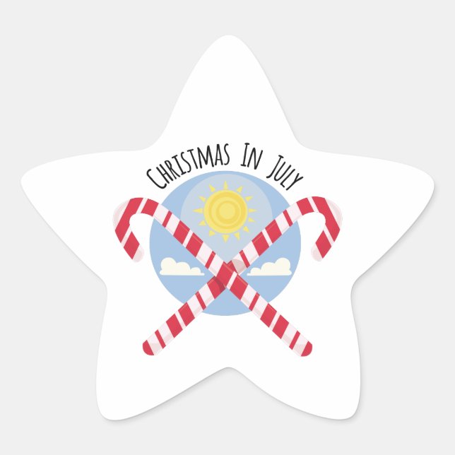 Sticker Étoile Noël en juillet (Devant)