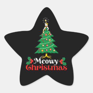Sticker Étoile Noël Meowy