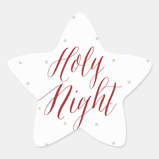 Sticker Étoile Nuit silencieuse Tout est Noël calme (Devant)