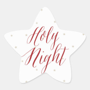 Sticker Étoile Nuit silencieuse Tout est Noël calme
