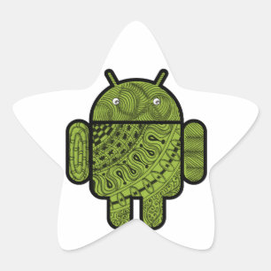 Sticker Étoile Pancho Doodle Character pour robot Android™