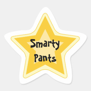 Sticker Étoile Pantalon Smarty - Sarcastic Gold Star Awards