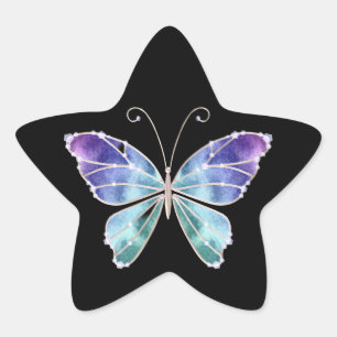 Sticker Étoile Papillon cool Shades Arc-en-ciel