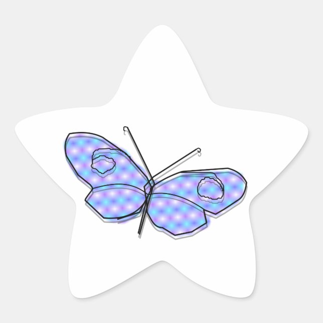 Sticker Étoile Papillon cosmique (Devant)