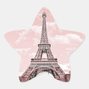 Sticker Étoile Paris dans Tour Eiffel rose