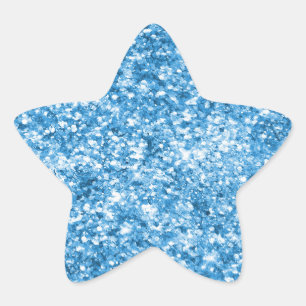 Sticker Étoile Parties scintillant Aqua Blue Jewel