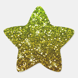 Sticker Étoile Parties scintillant en or vert clair chatoyantes