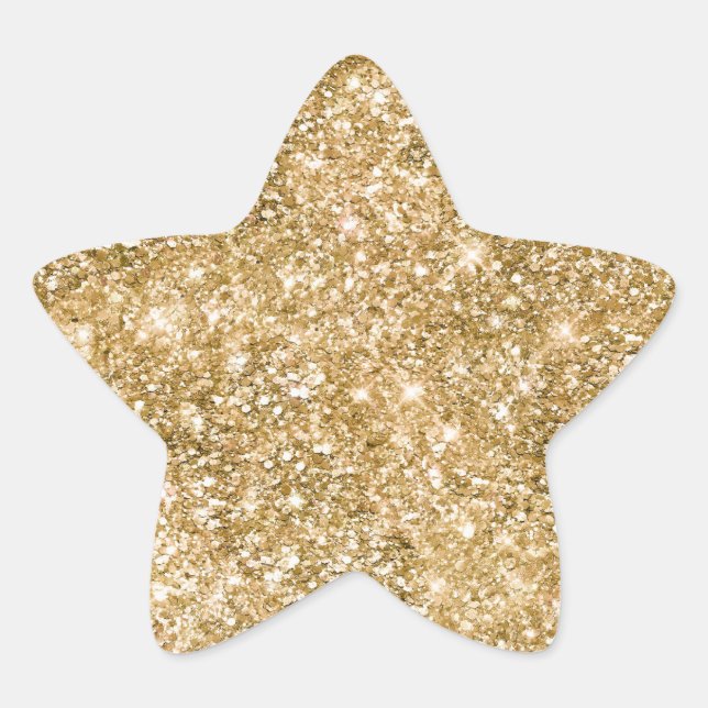 Sticker Étoile Parties scintillant Gold Glitz (Devant)