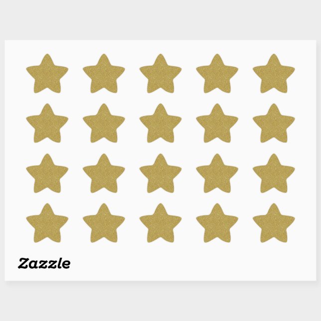 Sticker Étoile Parties scintillant or (Feuille)