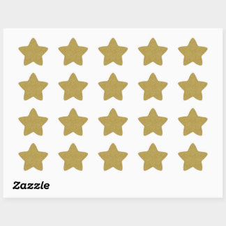 Sticker Étoile Parties scintillant or