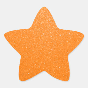 Sticker Étoile Parties scintillant orange douce