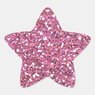 Sticker Étoile Parties scintillant rose brillant