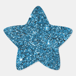 Sticker Étoile Parties scintillant turquoise