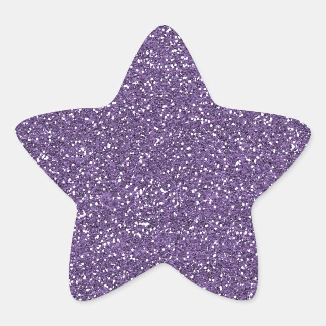 Sticker Étoile Parties scintillant violet Faux (Devant)