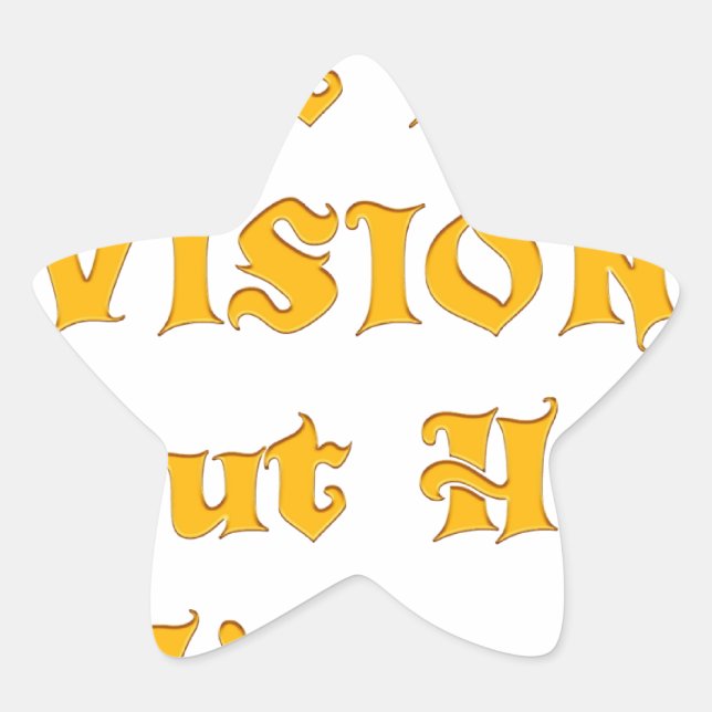 Sticker Étoile Pas ma vision, mais sa vision art imprimer (Devant)