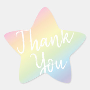 Sticker Étoile Pastel Rainbow Stars Baby shower Simple Moderne