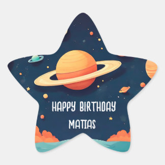 Sticker Étoile Pegatina para cumpleaños personalizada