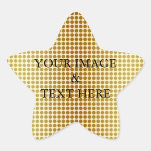 Sticker Étoile Personnalisé Personnalisé Votre Propre Photo & Tex