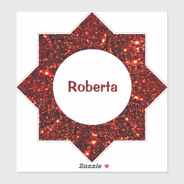 Sticker Étoile personnalisée (Feuille)