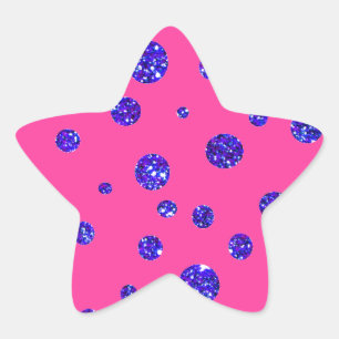 Sticker Étoile Pink and Purple Sparkings Pois amusant