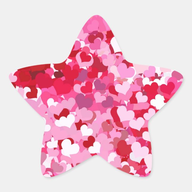 Sticker Étoile Pink Confeti (Devant)